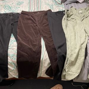 Bundle: Four pairs of work pants - Size 8/10/XL